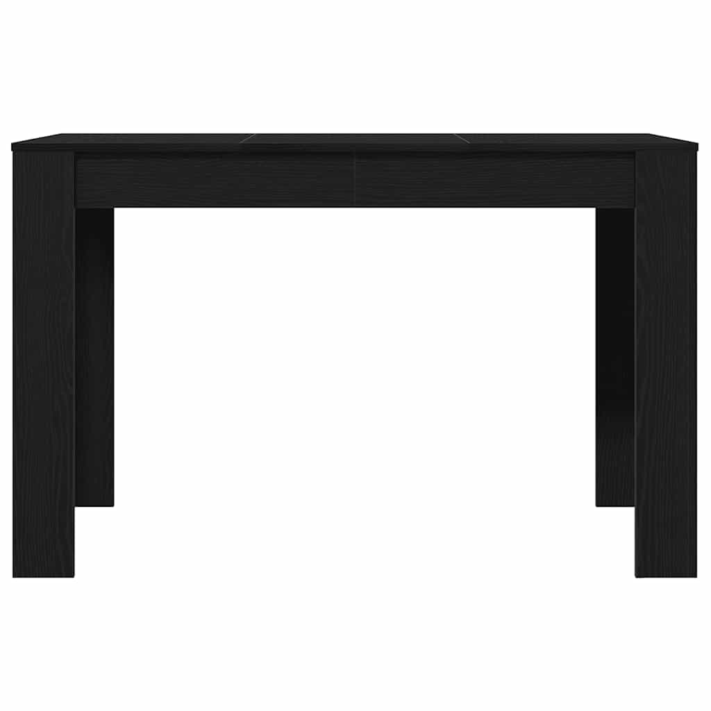 spisebord 120x60x76 cm konstrueret træ sort egetræsfarve