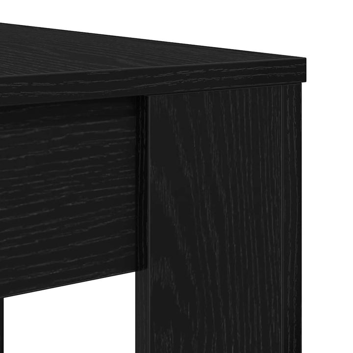spisebord 120x60x76 cm konstrueret træ sort egetræsfarve