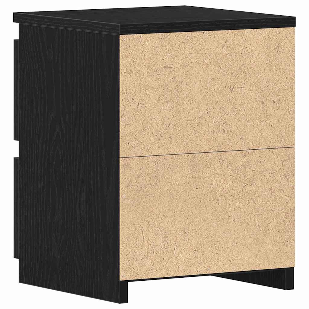 Natskab 2 pcs Sort eg 30 x 30 x 40 cm Konstrueret træ