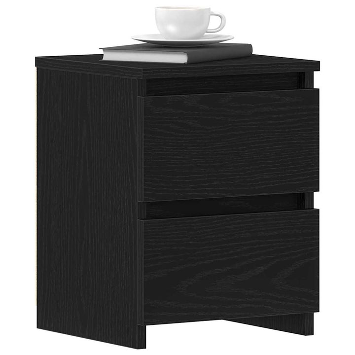 Natskab 2 pcs Sort eg 30 x 30 x 40 cm Konstrueret træ