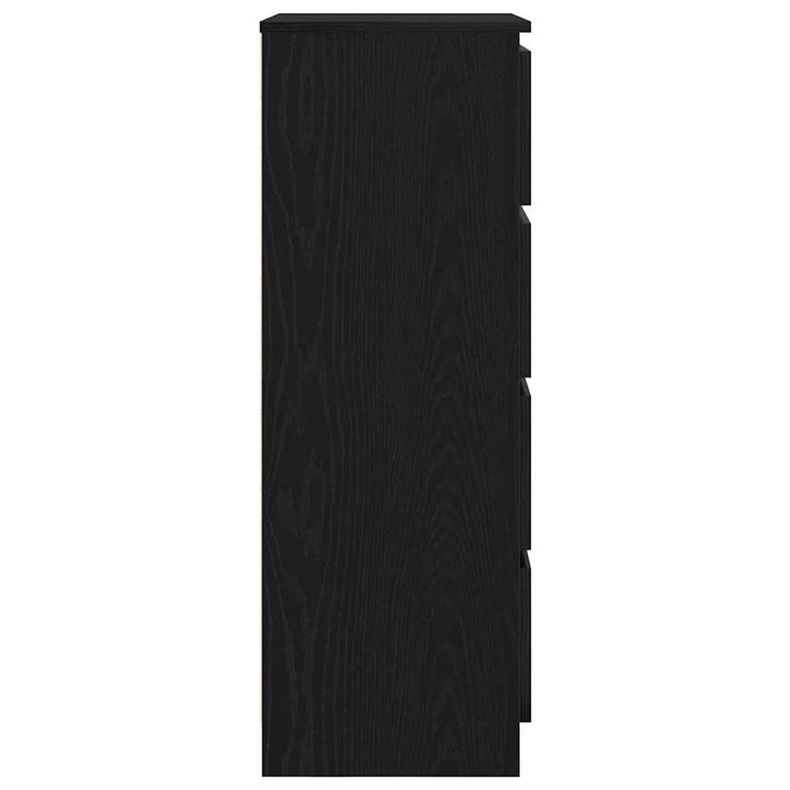 skænk 60x35x98,5 cm konstrueret træ sort egetræsfarve