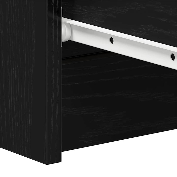 skænk 60x35x98,5 cm konstrueret træ sort egetræsfarve