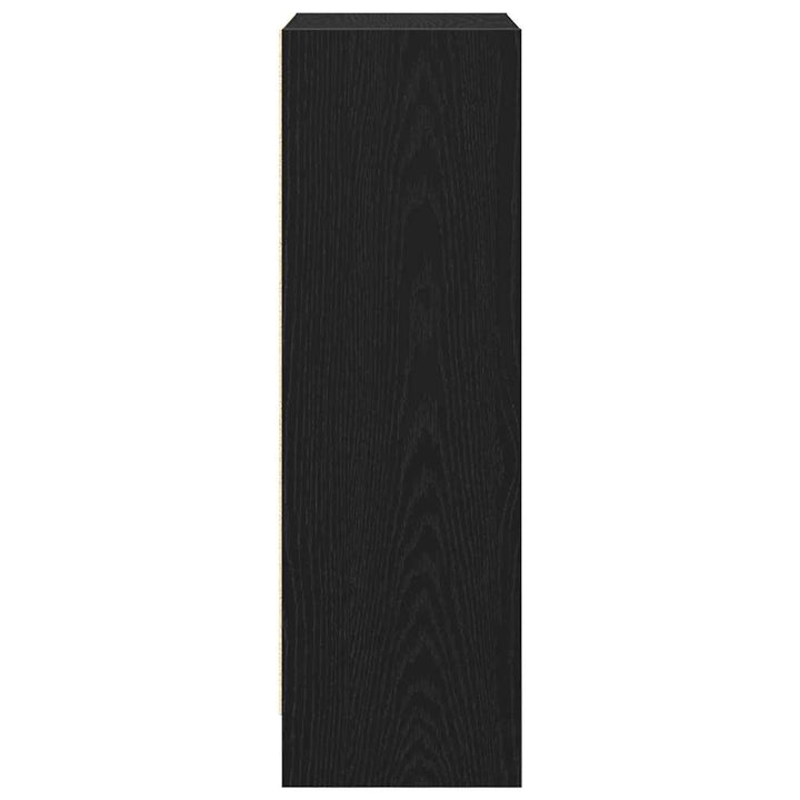 bogreol 40x24x76 cm konstrueret træ sort egetræsfarve