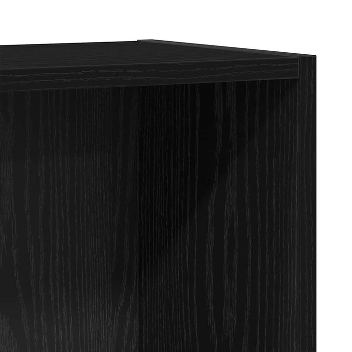 bogreol 40x24x76 cm konstrueret træ sort egetræsfarve