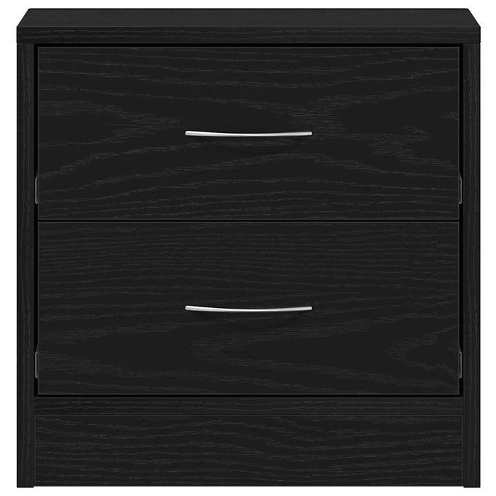 sengeborde 2 stk. 40x30x40 cm konstrueret træ sort egetræsfarve