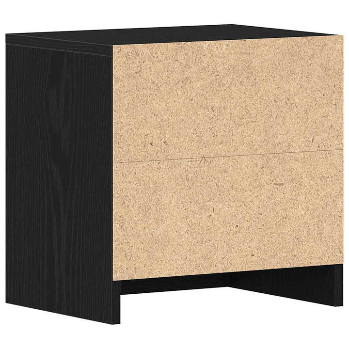 sengeborde 2 stk. 40x30x40 cm konstrueret træ sort egetræsfarve