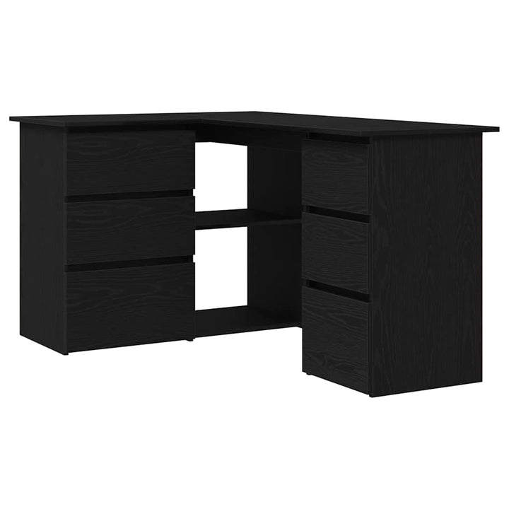 Bord med skuffe Sort eg 145 x 100 x 76 cm Konstrueret træ