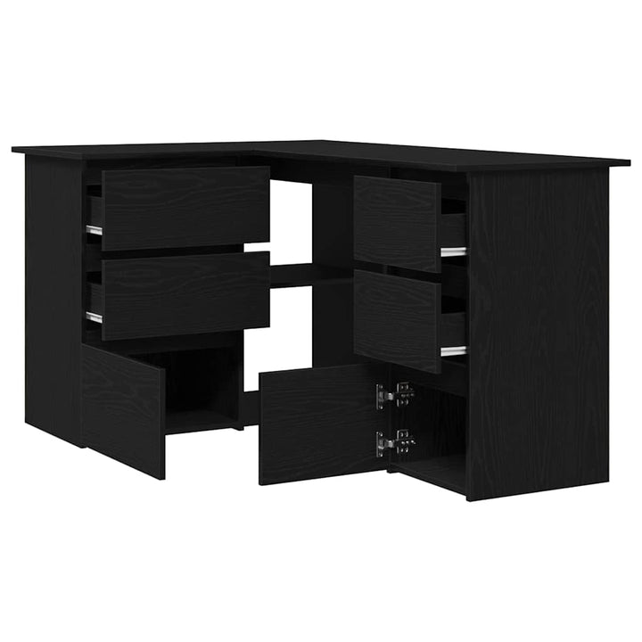Bord med skuffe Sort eg 145 x 100 x 76 cm Konstrueret træ