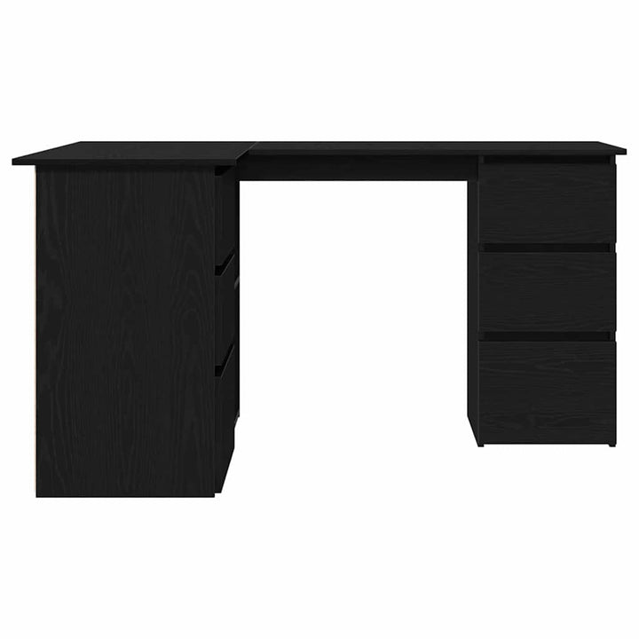 Bord med skuffe Sort eg 145 x 100 x 76 cm Konstrueret træ