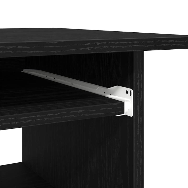 skrivebord 80 x 45 x 74 cm konstrueret træ sort egetræsfarve