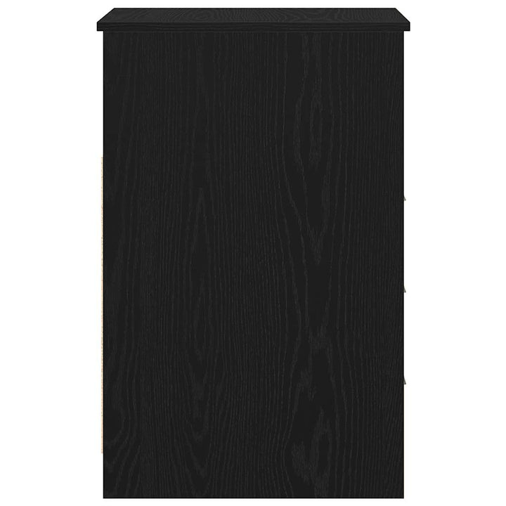 skuffeskab 40x50x76 cm konstrueret træ sort egetræsfarve