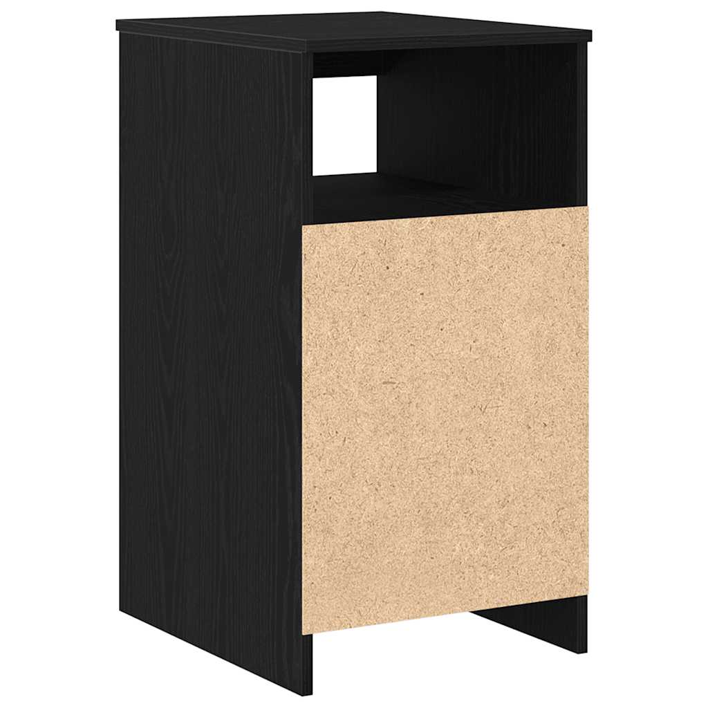skuffeskab 40x50x76 cm konstrueret træ sort egetræsfarve