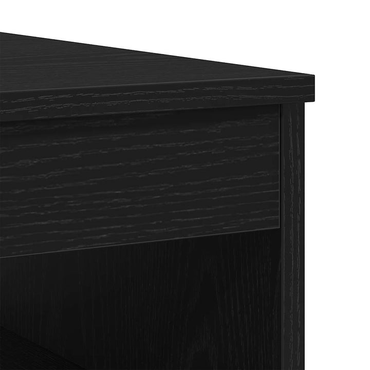 skuffeskab 40x50x76 cm konstrueret træ sort egetræsfarve