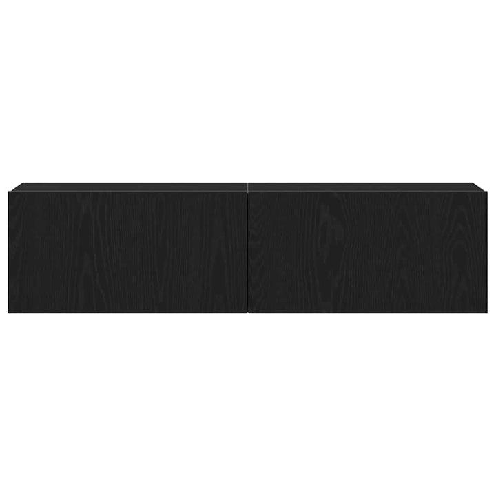 tv-bord 120x30x30,5 cm konstrueret træ sort egetræsfarve