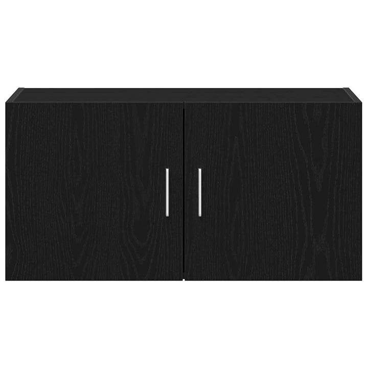 vægskab 80x39x40 cm konstrueret træ sort egetræsfarve