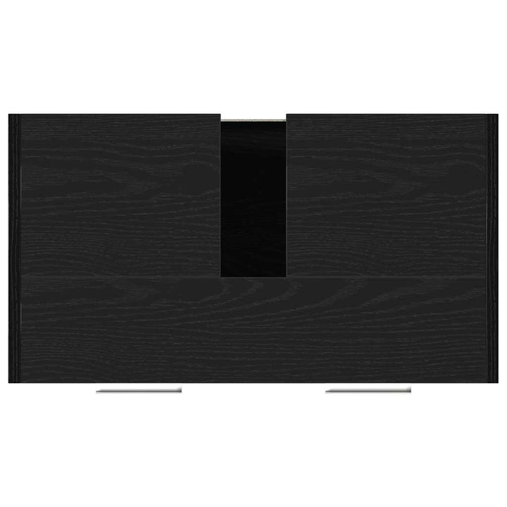 underskab til håndvask 60x30x60 cm konstrueret træ sort egetræ