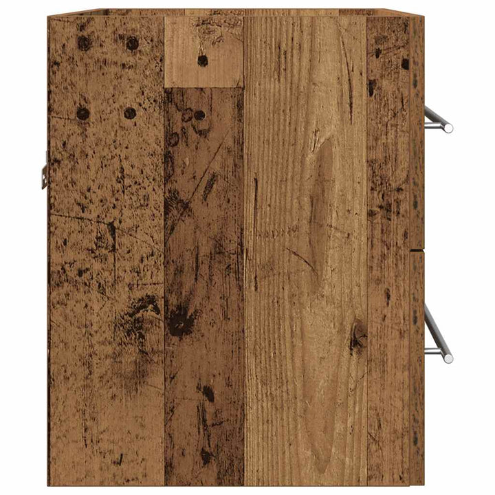 badeværelsesvaskeskab 60x38,5x48 cm konstrueret træ gammelt træ