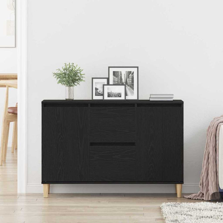 Sideboard Sort 102 x 35 x 60 cm Konstrueret træ