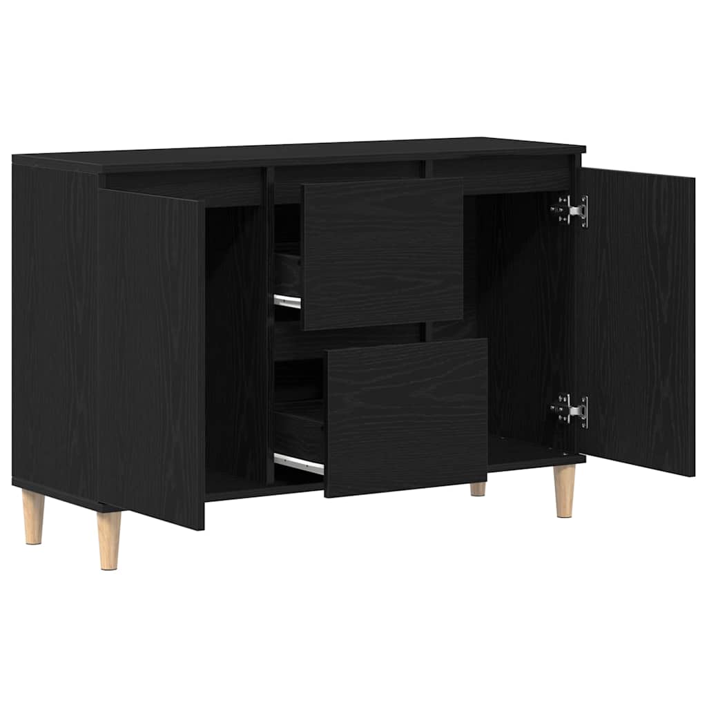 Sideboard Sort 102 x 35 x 60 cm Konstrueret træ