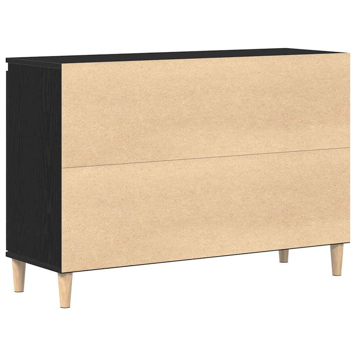 Sideboard med skuffe Sort 102 x 35 x 60 cm Konstrueret træ
