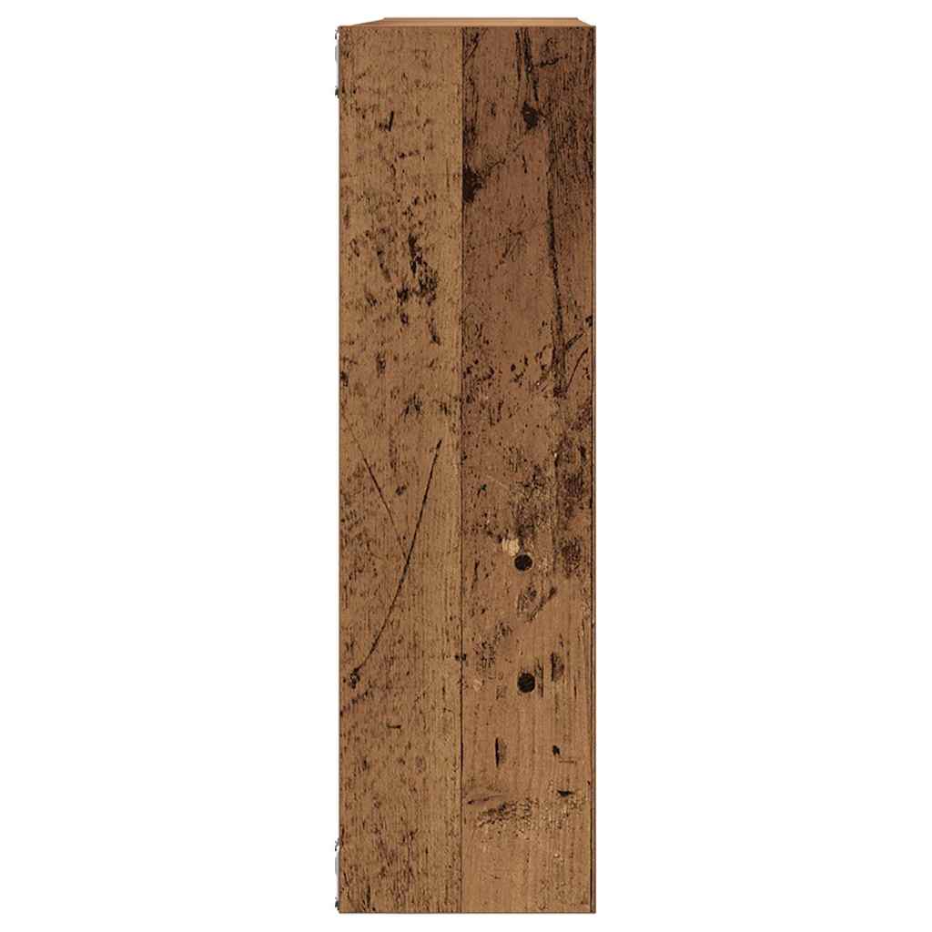 væghylde 75x16x55 cm konstrueret træ antikt træ