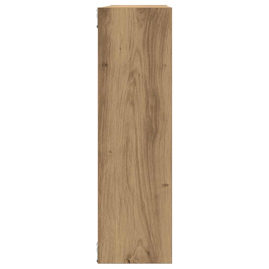 væghylde 75x16x55 cm konstrueret træ kunsteg