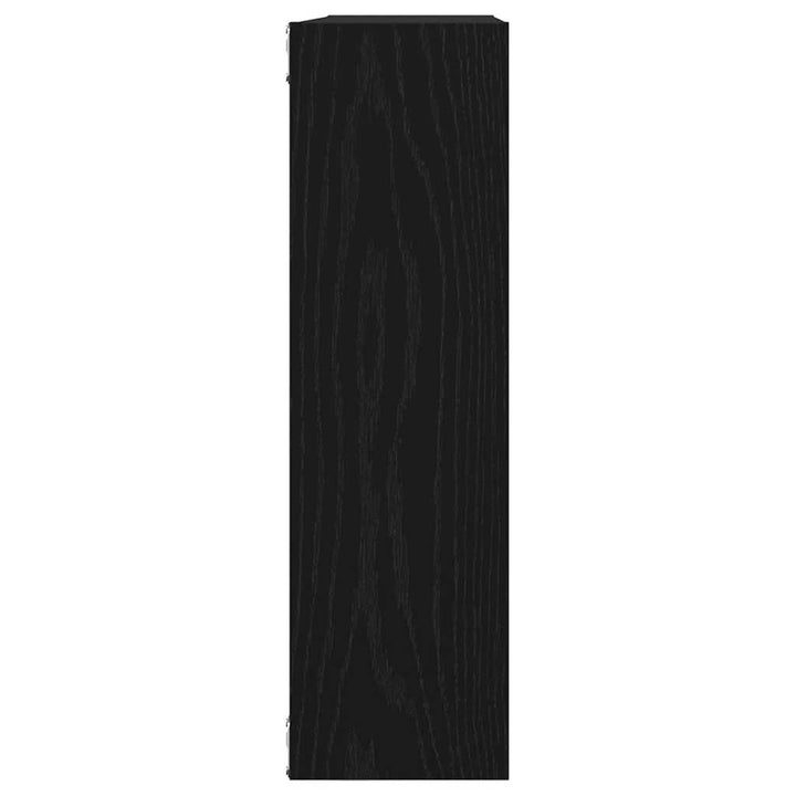 vægreol sort eg 75x16x55 cm konstrueret træ