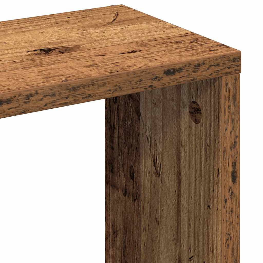 vægreol gammelt træ 36x16x90 cm konstrueret træ