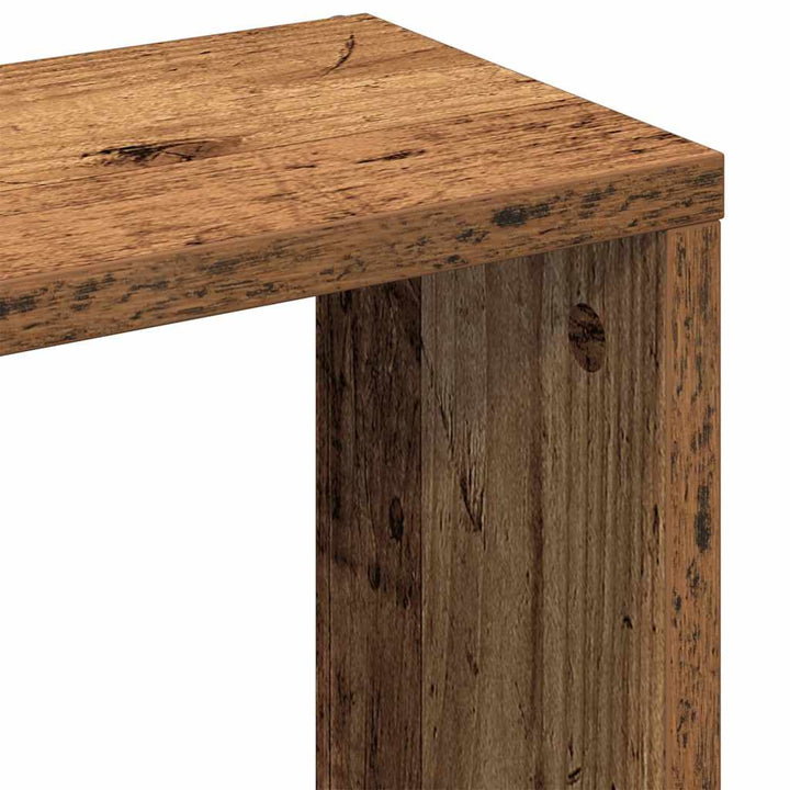 vægreol gammelt træ 36x16x90 cm konstrueret træ