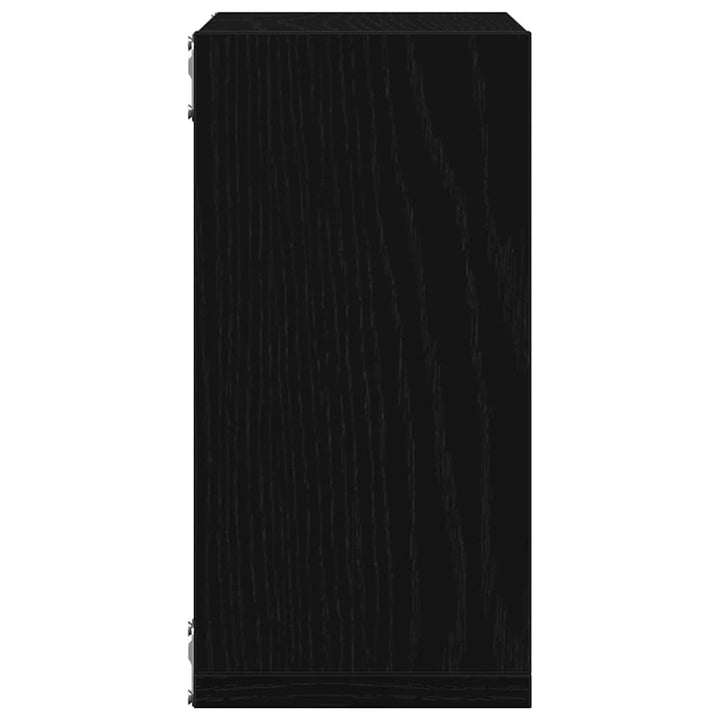 væghylder 6 stk. 30x15x30 cm kubeformet konstrueret træ sort eg