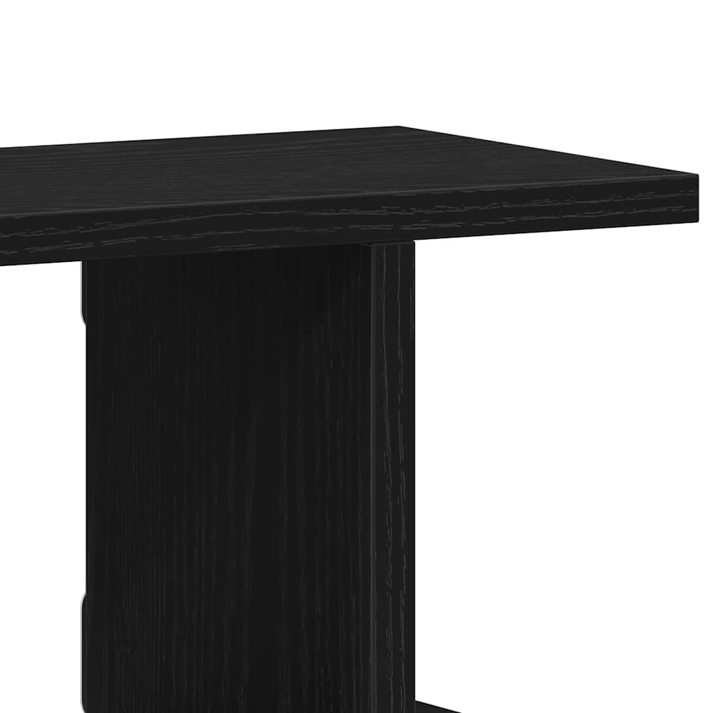 væghylder 2 stk. 90x18x20 cm konstrueret træ sort egetræ