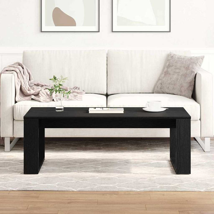 Sofabord Sort eg 102 x 50 x 35 cm Konstrueret træ