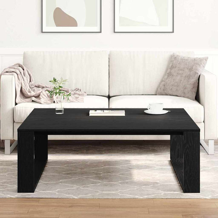 Sofabord Sort eg 100 x 100 x 35 cm Konstrueret træ
