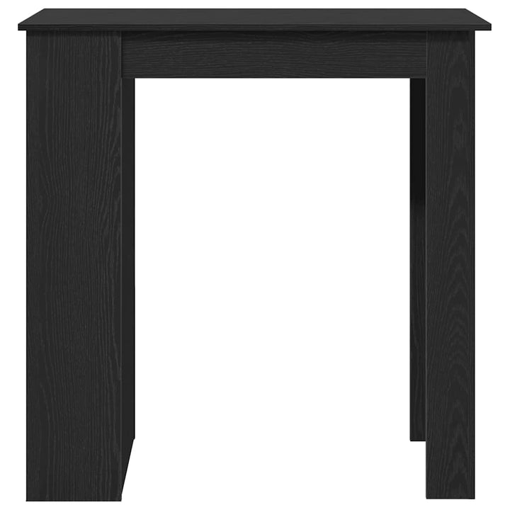 barbord med opbevaringsstativ 102x50x103,5 cm sort egetræsfarve