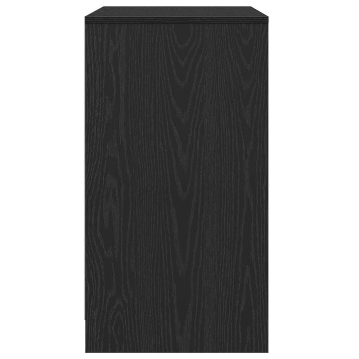 skænk sort egetræ 70x41x75 cm konstrueret træ