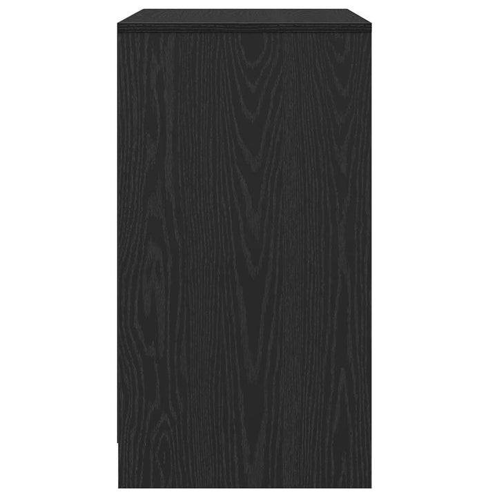 skænk sort egetræ 70x41x75 cm konstrueret træ