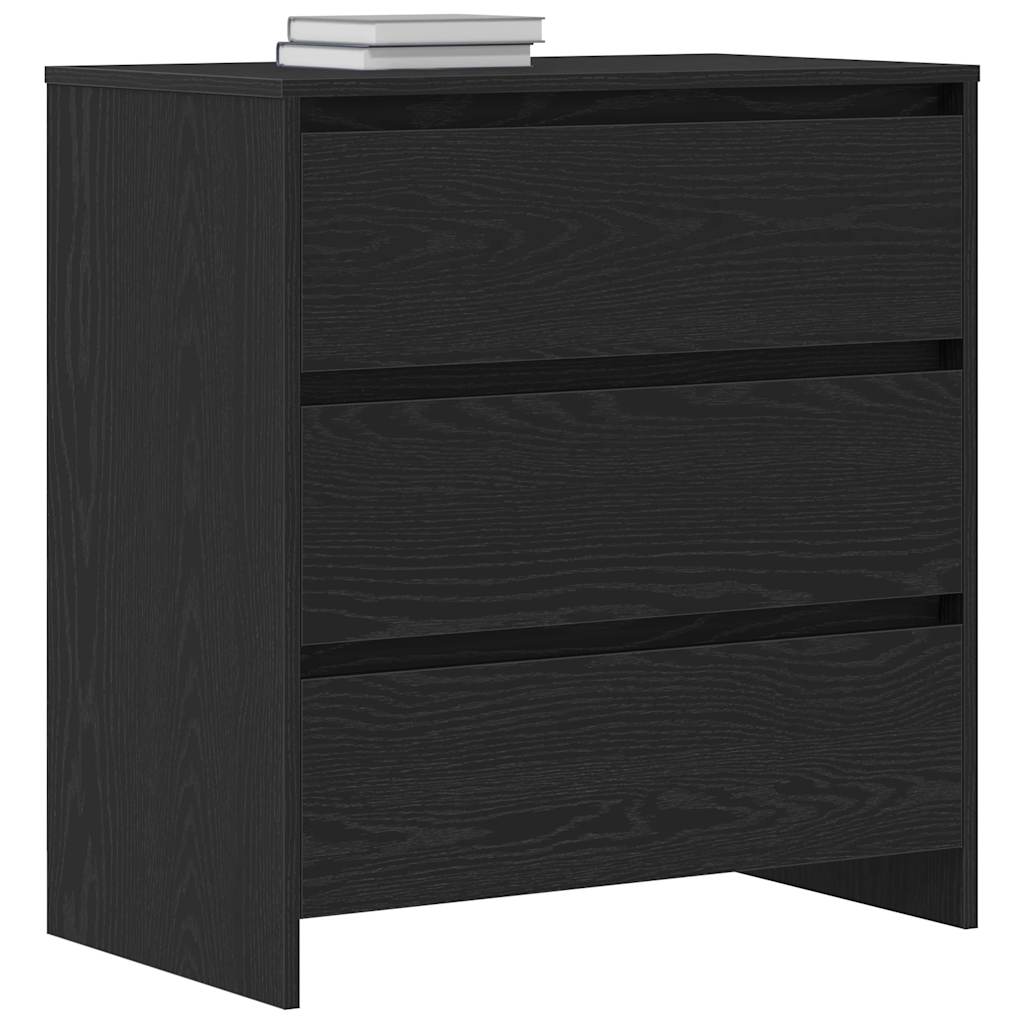 skænk 70x41x75 cm konstrueret træ sort egetræsfarve