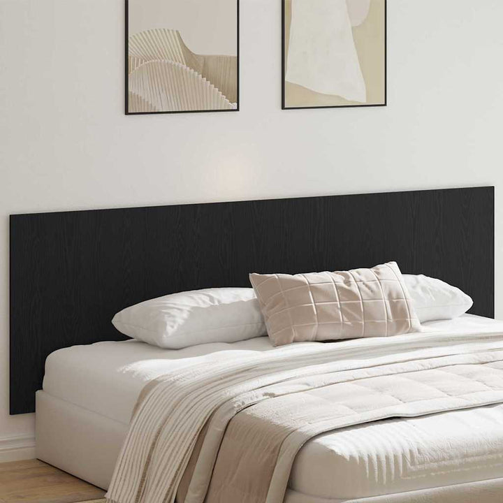 Senge Hovedgærde Sort eg 160 x 1.5 x 80.5 cm Konstrueret træ