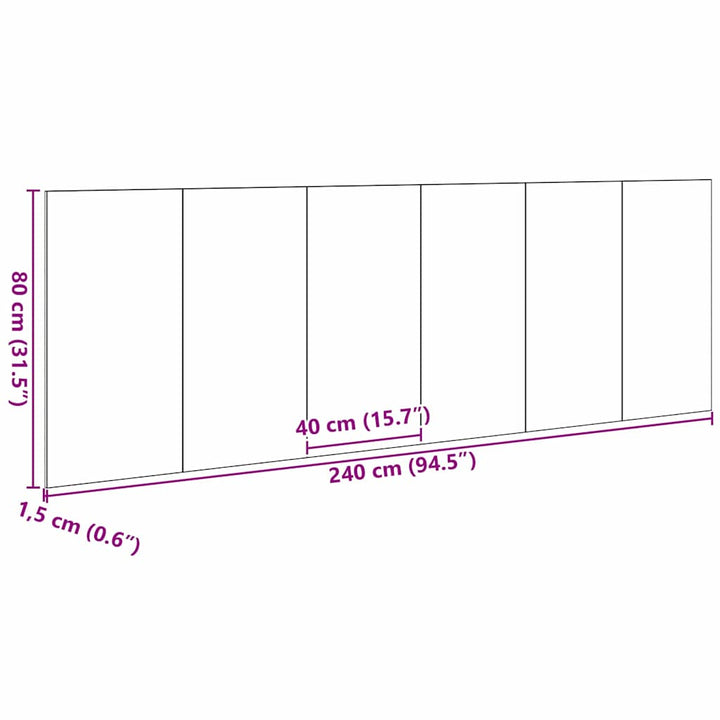Senge Hovedgærde Sort eg 160 x 1.5 x 80.5 cm Konstrueret træ