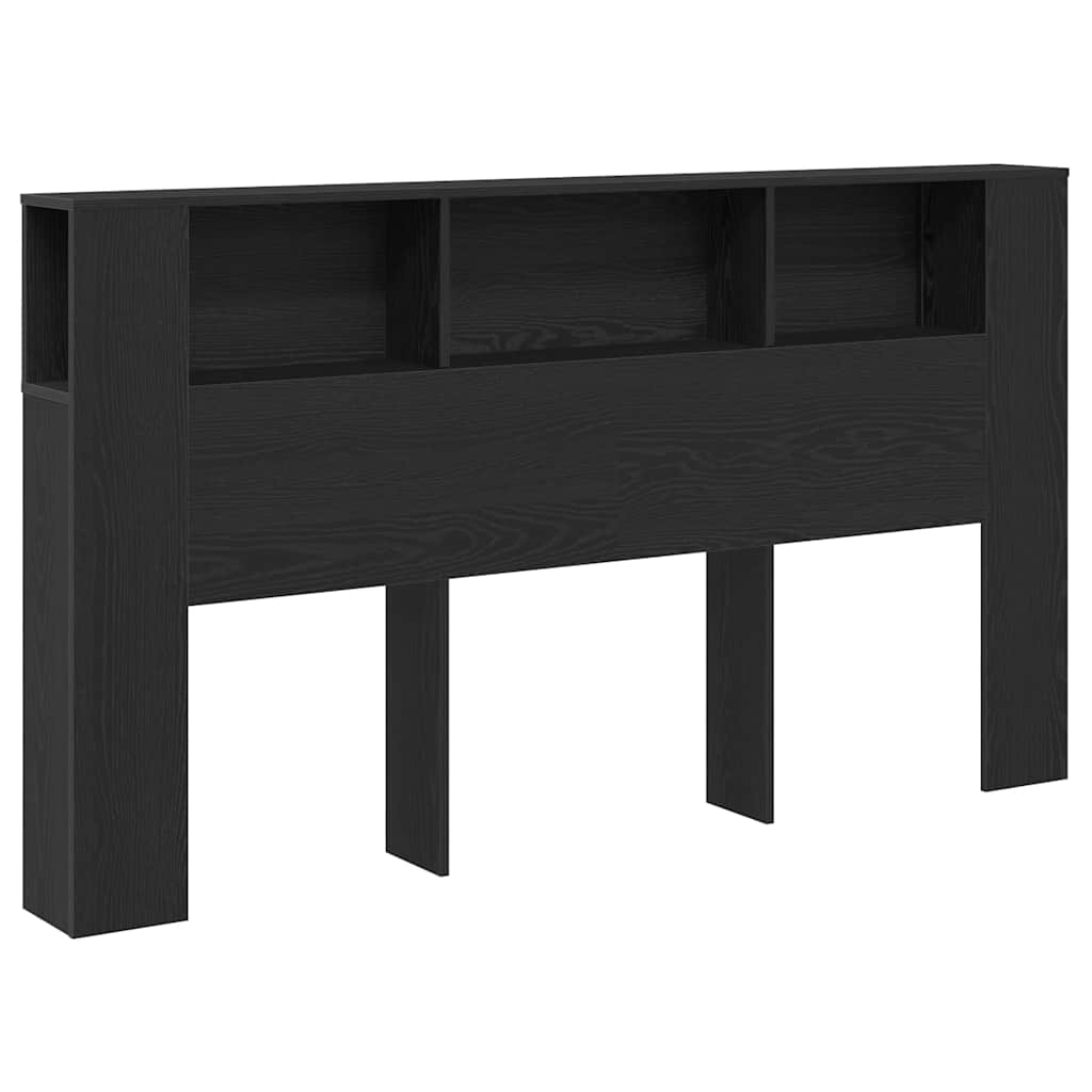 Hovedgærde Skab Sort eg 180 x 18,5 x 102,5 cm Konstrueret træ
