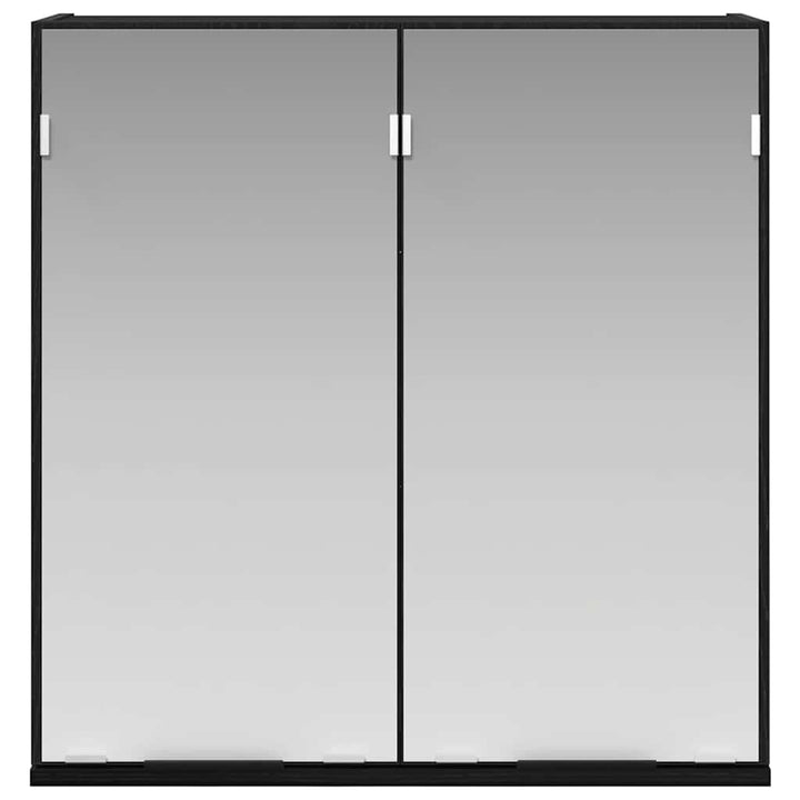 Spejlskab Sort eg 64 x 20 x 67 cm Konstrueret træ