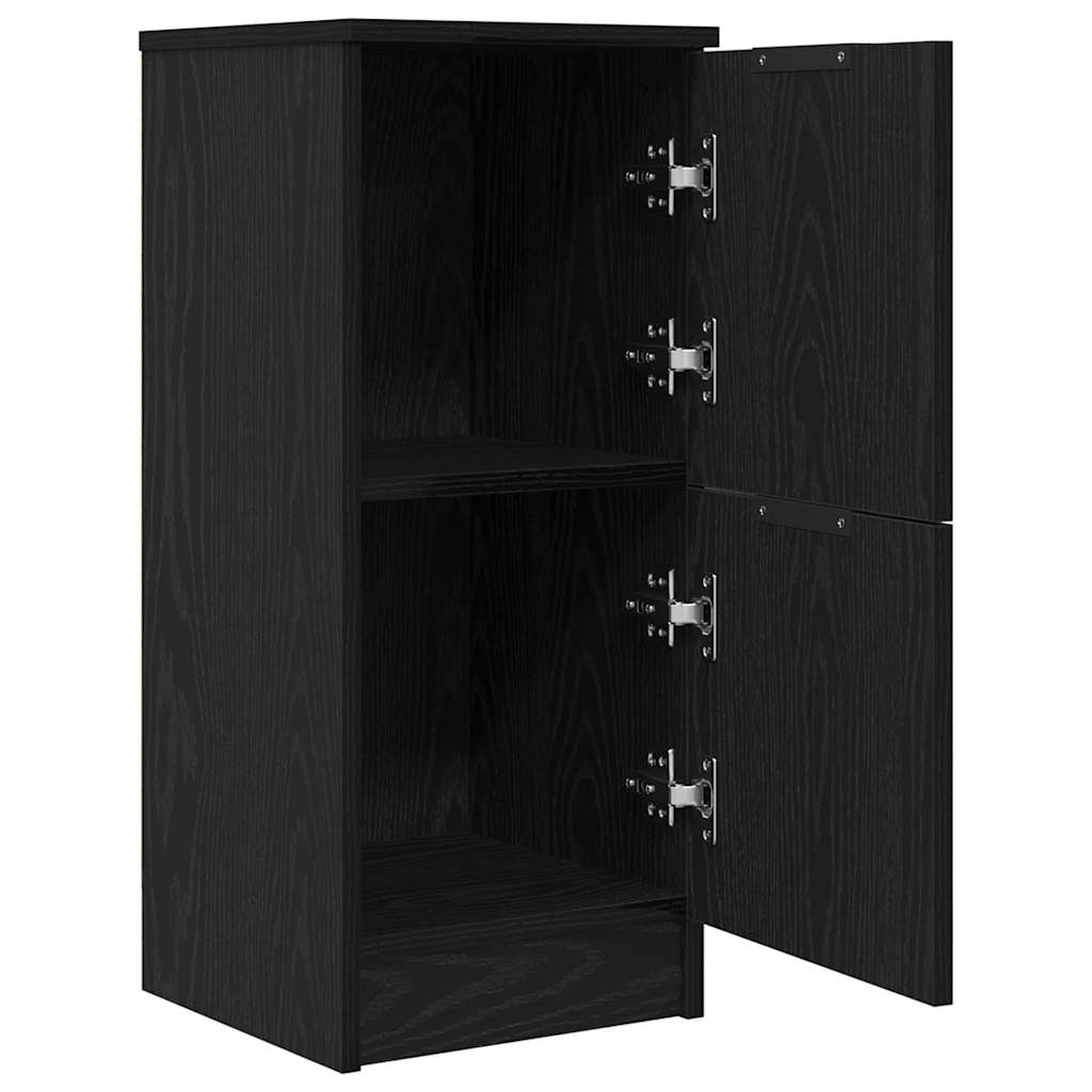 Sideboard 2 pcs Sort eg 30 x 30 x 70 cm Konstrueret træ