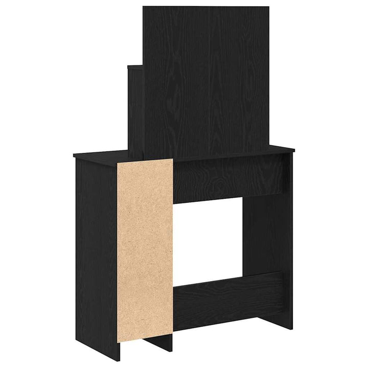 Klædeskab med skuffe Sort eg 86,5 x 35 x 136 cm Konstrueret træ
