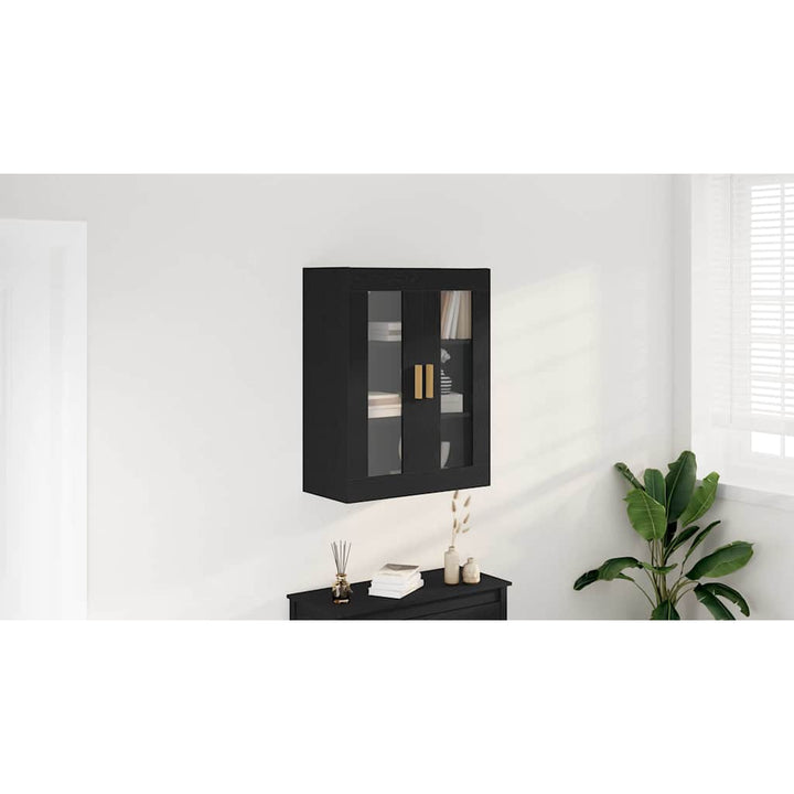 Vægskab Vægmonteret Sort eg 69,5 x 34 x 90 cm Konstrueret træ