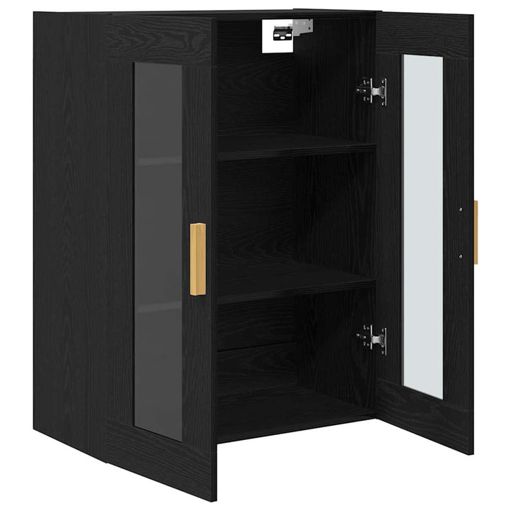 Vægskab Sort eg 69,5 x 34 x 90 cm Konstrueret træ