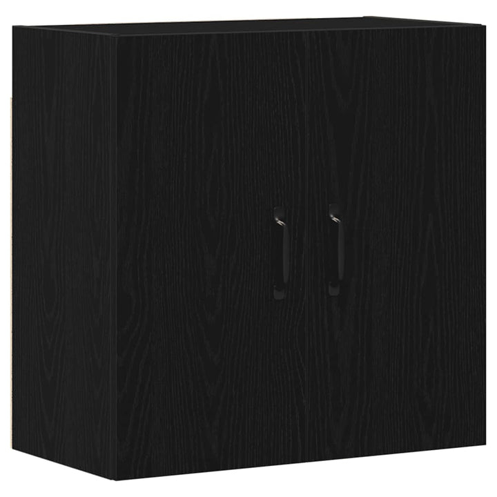 vægskab sort egetræ 60x31x60 cm konstrueret træ
