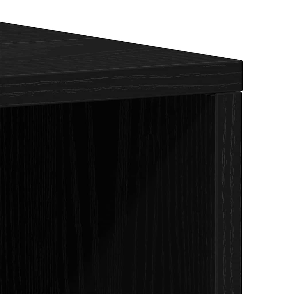 vaskskab sort egetræ 80x33x60 cm konstrueret træ