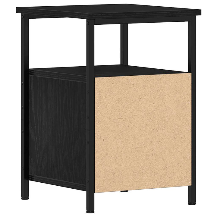 sengebord 34x35,5x50 cm konstrueret træ sort egetræsfarve