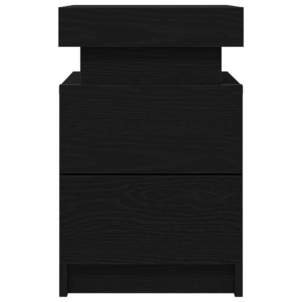 Natskab med skuffe Sort eg 35 x 39 x 55 cm Konstrueret træ