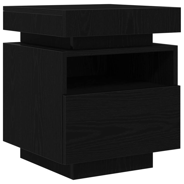 Natskab med skuffe Sort eg 40 x 39 x 48,5 cm Konstrueret træ
